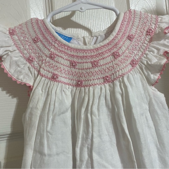 White and Pink Kids Dress - Picture 3 of 9